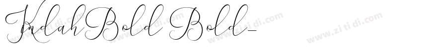 KindahBold Bold字体转换